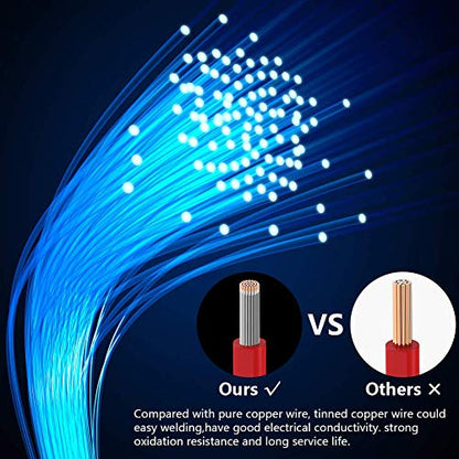 22 AWG Stranded Wire Spool 100ft Each 2 Colors (100 Foot)