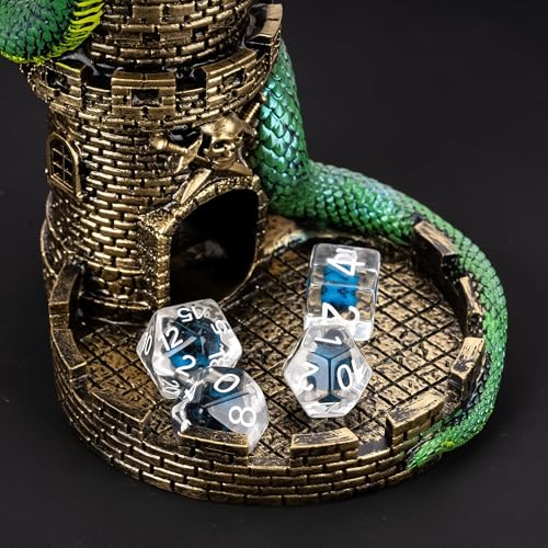 Castle DND Dice Tower Ancient Gold D&D Dice Rolling Tower for RPG (13.7 Ounce)