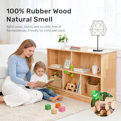 Rubber Wood Montessori Shelf