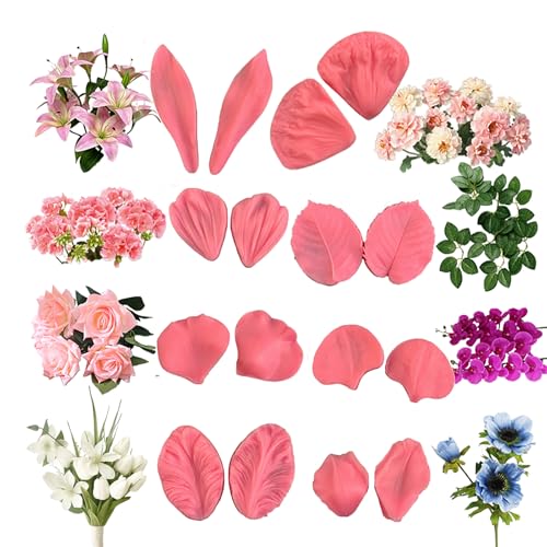 Gumpaste Flower Silicone Veiner Mold 8 Set