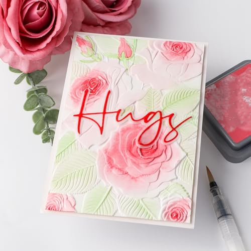 3D Plastic Embossing Folders Rose for DIY Scrapbooking Photo Album Card Paper Craft Decoration for Card Making