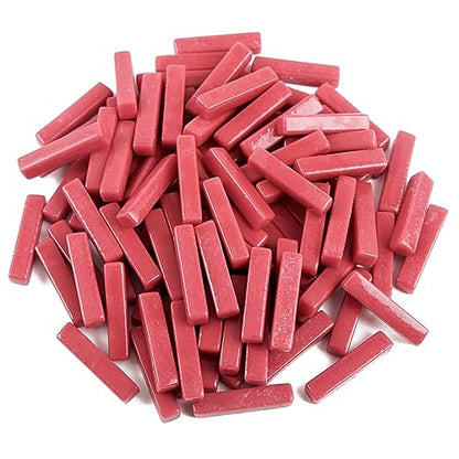 150g Red Strips Glass Mosaic Tiles for Crafts Bulk (5.29 Ounce)
