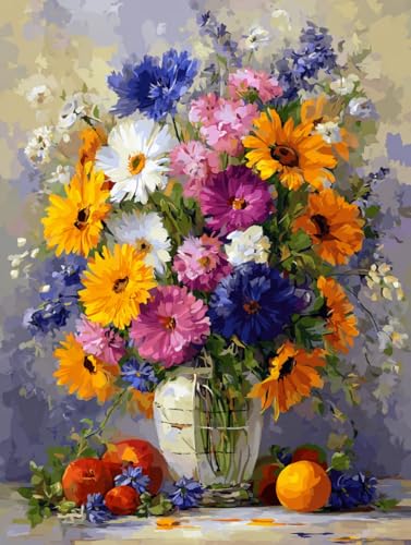14 ct Counted Cross Stitch Kits for Adults Flowers Cross Stitch Patterns Stamped Printed Cross Stitch Kits