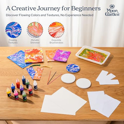 MoonGarden Marble Painting Coaster kit