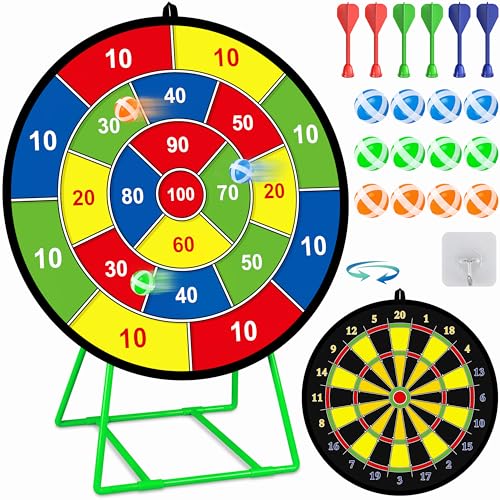 Large Dart Board for Kids with Stand (18 Count)