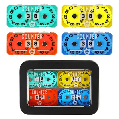 4Pcs MTG Life Counter Twin Digits with Metal Box