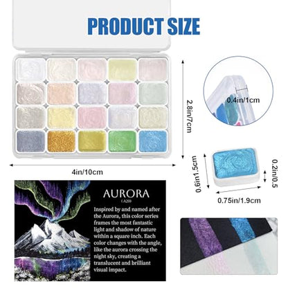 Mini Glitter Watercolor Paint Set (20 Count)
