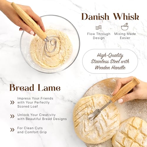 Sourdough Bread Starter Kit with Jar and Baking Supplies