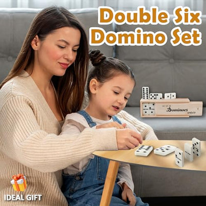 Double Six Dominoes Set for Adults