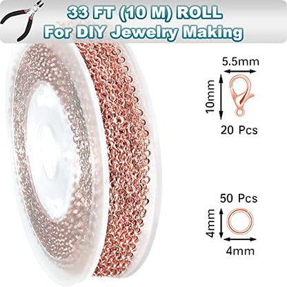 33ft Link Cable Chain Roll 2mm