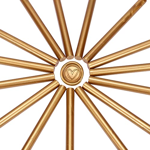 15Pcs Antique Gold Glue Gun Sealing Wax Sticks for Wax Seal Stamp (15 Count)