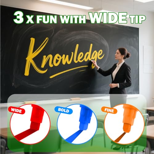 White Chalk Markers for Blackboard (4 Count)