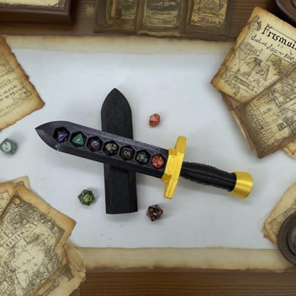 Sword Dagger Dice Holder Box Dice Tower Dungeons and Dragons RPG Tabletop Roleplaying Game Jail DND
