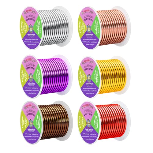 8 GA Purple Brown Red Assorted Anodized Aluminum Craft Wire