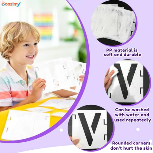 6 Inch 42 Pcs Reusable Letter Number Symbol Stencils (42 Count)