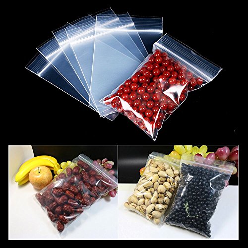 Small Plastic Bags for Jewelry 300pcs 3 Assorted Sizes Clear Zipper Baggies Jewelry Storage Bags 2 Mil for Beads Board Games Pill Travel 2.4 x 3.5 (300 Count)