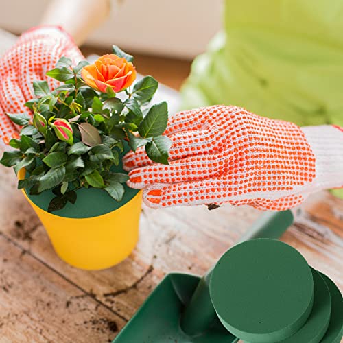 12 Pieces Round Floral Foam Wet Green Flower Foam DIY Flower Arrangement Kit for Aisle Wedding Party Decoration (12 Count)