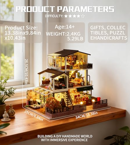 DIY Miniature House Kit for Adults