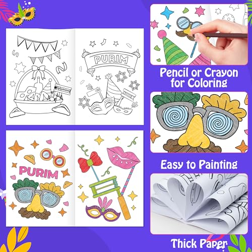 Purim Coloring Books for Kids (24 Count)
