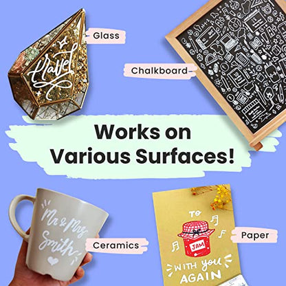 6 White Dry Erase Chalk Markers
