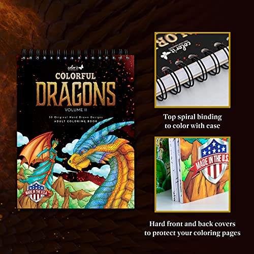 Dragons Vol II Adult Coloring Book for Women
