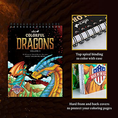 Dragons Vol II Adult Coloring Book for Women