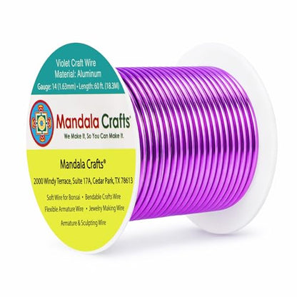 14 Gauge Violet Anodized Aluminum Craft Wire