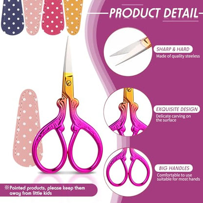 4 Pcs Small Embroidery Scissors (4 Count)
