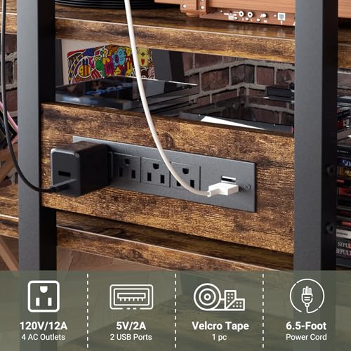 AV Media Stand with Outlets