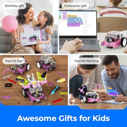 mBot Pink STEM Coding Robotics Toy Kit for Girls & Kids Ages 8