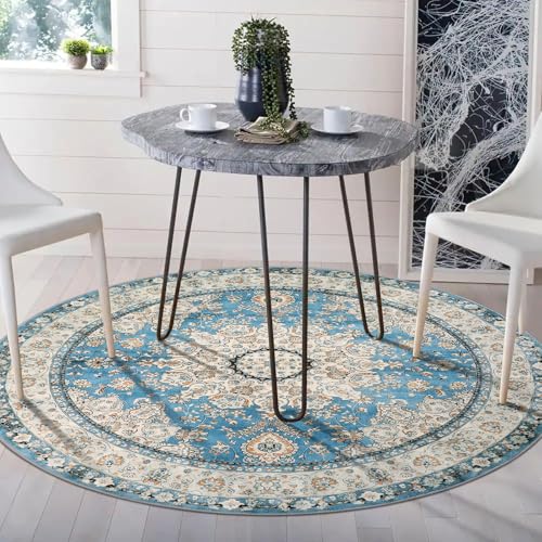Felice Oriental Floral Medallion Round Rug
