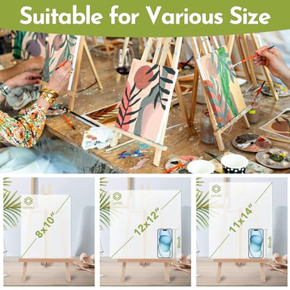2 Pack 18 Inch Wooden Tabletop Easel Stand (2 Count)