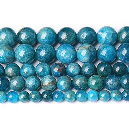 90PCS 4mm AAA Natural Blue Apatite Stone Beads Gemstone Round Loose Spacer Beads for Jewelry Making DIY Bracelet Necklace 15" (16 Count)