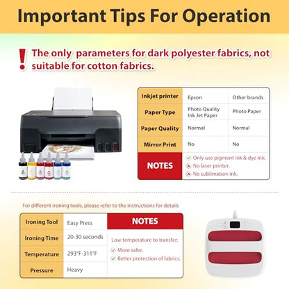 Heat Transfer Paper Supplies for Dark Polyester Fabrics