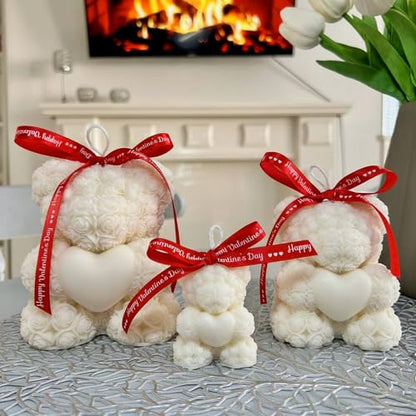 Extra Large 3D Rose Bear Silicone Molds for Candle Epoxy Resin DIY Crafts