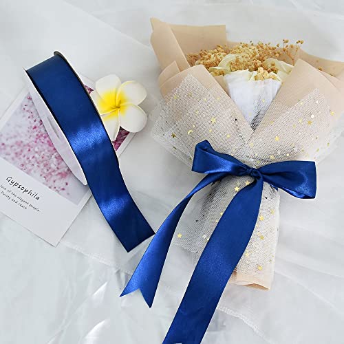 100 Yard Navy Blue Satin Ribbon 1 (300 Foot)