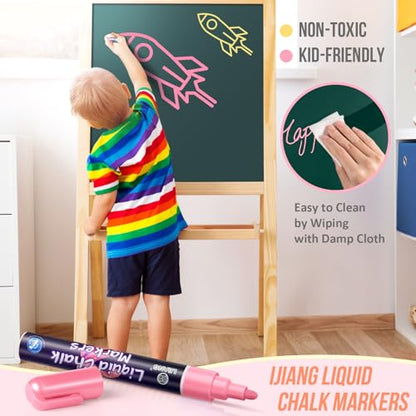 Chalk Markers 8 Pastel Colors Set for Blackboard & Glass Surfaces (8 Count)