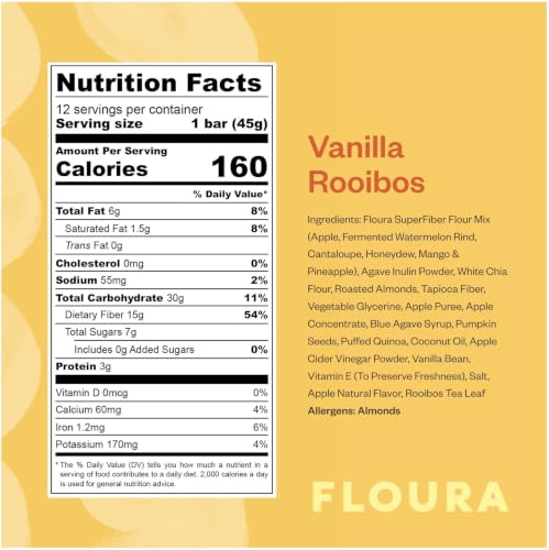 Vanilla Rooibos Fiber Bars (21.6 Ounce)