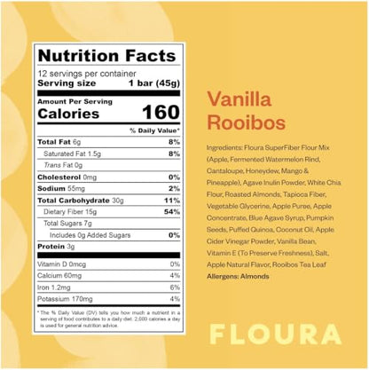 Vanilla Rooibos Fiber Bars (21.6 Ounce)