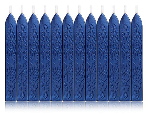 12Pcs Sealing Wax Sticks with Wicks for Wax Seal Stamp (12 Count)