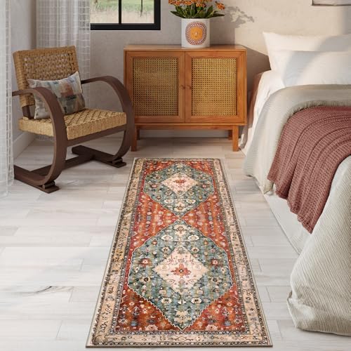 Felice Boho Tribal 2x6 Washable Runners for Hallways Non Slip (12 Sq Ft)