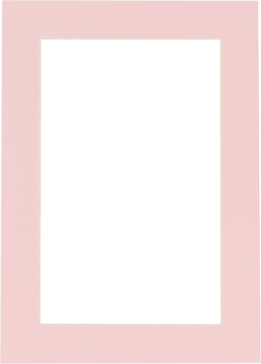 Pack of Ten Acid Free 8.5x11 Mats Bevel Cut for 7x9 Photos - Soft Pink Precut Matboards With Backing Boards and Self Seal Photo Mat Bags For Pictures, Photos, Framing - 4-ply Thickness