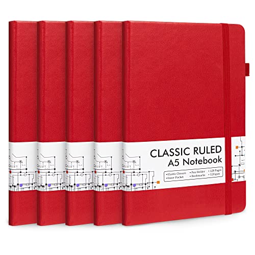 5 Pack Journal Notebook Bulk for School (5 Count)
