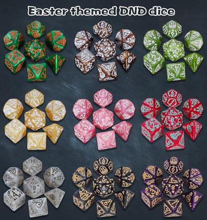 Holiday Theme Polyhedral Role Playing Dice with Pouch (182 Count)