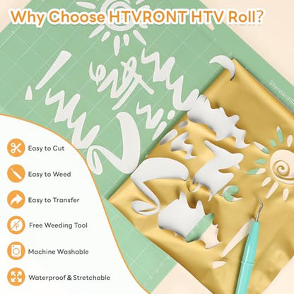 Gold HTV Roll Heat Transfer Vinyl