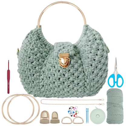 Macrame Bags for Women Macrame Purses and Handbags Macrame Kit for Beginners DIY Macrame Purse Kit with D Shaped Handle Hobbies Project for Starter Boho Gift for Friends