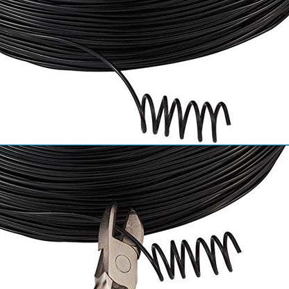 459 Feet 17 Gauge Aluminum Wire Black Bendable Metal Craft Wire for Beading Jewelry Craft Making