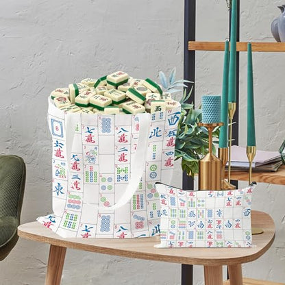 Aesthetic Mahjong Canvas Bag Set