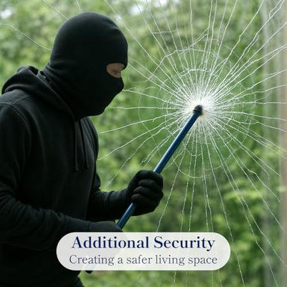 Window Security Film and Safety Premium 4 Mil Clear 11.8'' x 78.7''