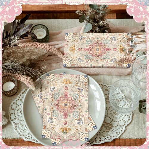 100 Pcs Boho Napkins Paper Guest Towels (100 Count)
